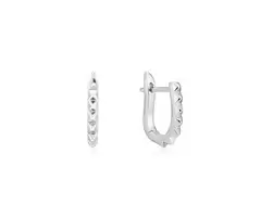 ANIA HAIE Silver Spike Huggie Hoop Earrings / 1
